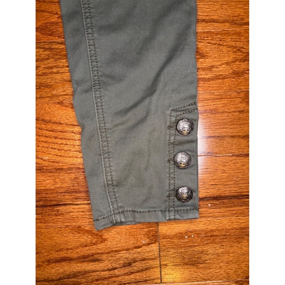 Seven7 Green Skinny Jeans with‎ Designed Buttons Size 4 - Picture 3 of 12